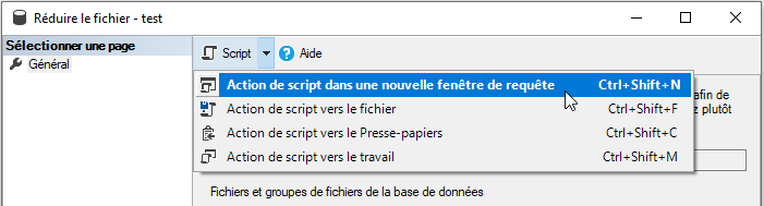 Exporting the script